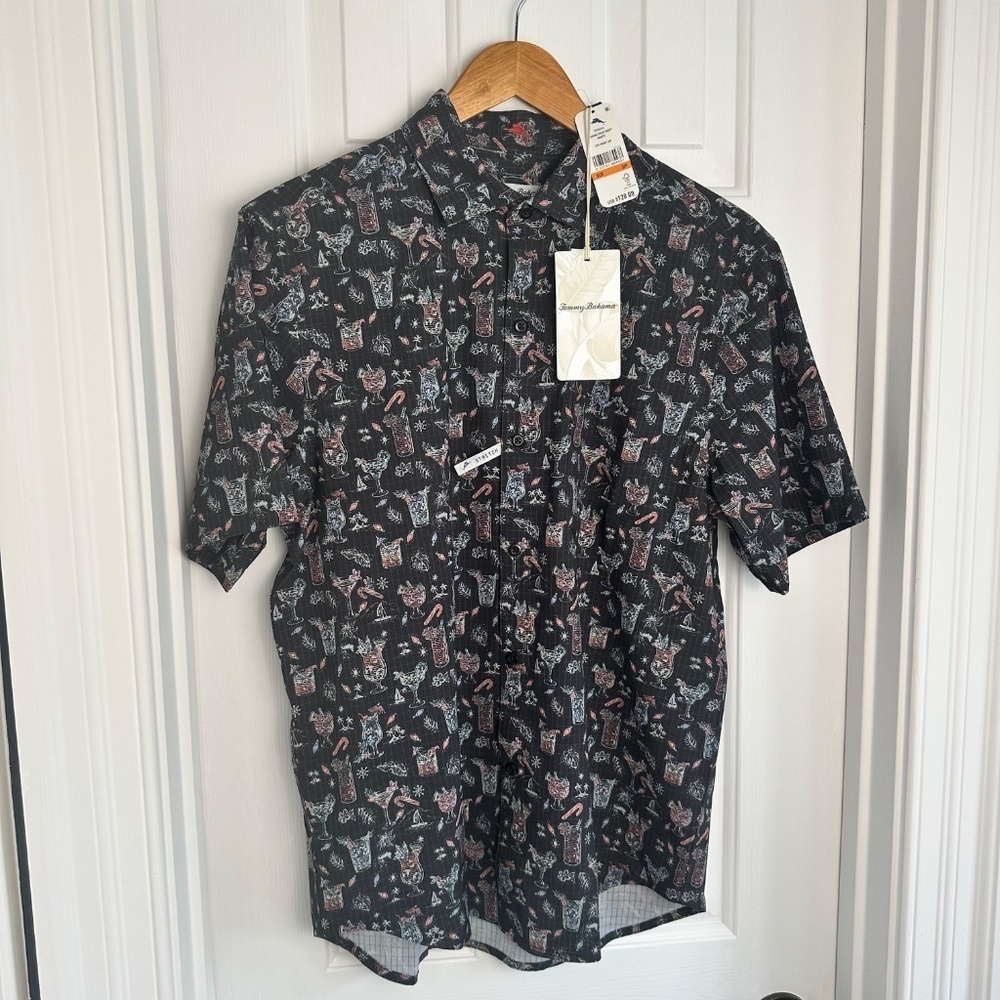Tommy Bahama Men's Bahama Coast Boozy Nights IslandZone Shirt Small NWT - Picture 4 of 7
